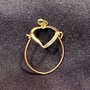 14k  Gold Heart Charm Holder